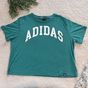 Adidas: NWOT Women’s Teal Cropped T-Shirt Size XL